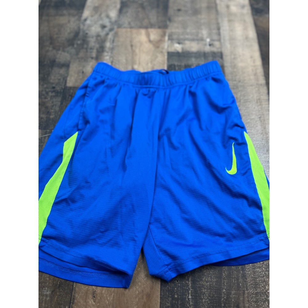Nike Dri-FIT Athletic Shorts Mens Small Royal Blue Neon Green Gym Running
